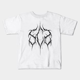 SCS Black Metal Logo (Black) Kids T-Shirt